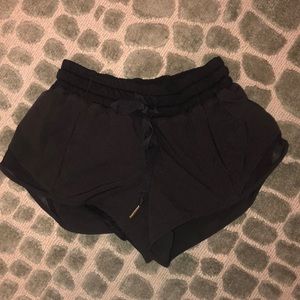 Black lulu lemon shorts.
